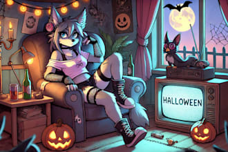 draw a furry fullbody art for you and nsfw illustration