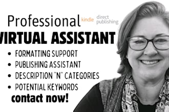 be amazon KDP books sales page virtual assistance VA