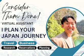 be your virtual assistant to plan the perfect japan travel and business