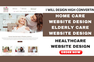 design home care website healthcare website elderly care website using wordpress