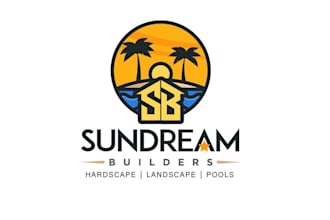 design eye catching luxury pool landscaping company logo