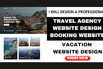 build travel agency website vacation travel tour hotel booking wordpress website