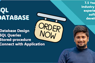 design, query and support sql database