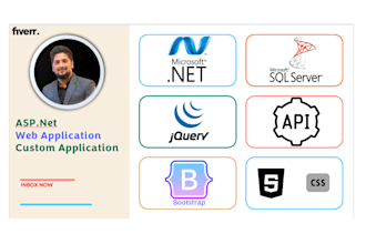 develop web applications in asp dot net and sql server