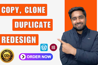 duplicate copy clone website or redesign wordpress website