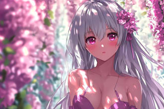 draw anime art and colored manga illustration