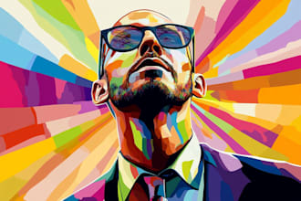 draw creative portrait vector art