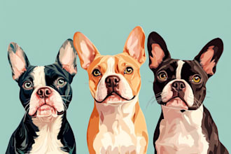 draw illustration pet portrait vector art