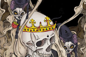 do any kind of dark illustration in my style