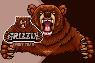 teddy bear cartoon mascot for logo and streetwear