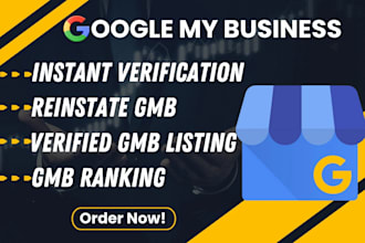 create verified gmb listing, gmb instant verification, gmb reinstate,gmb ranking