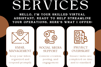 be  virtual assistant for admin,research and support