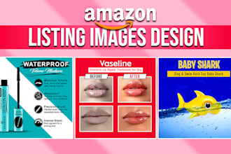 design engaging amazon listing images, infographics, and amazon listing pictures