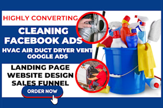 converting cleaning hvac air duct leads dryer vent leads landing page website
