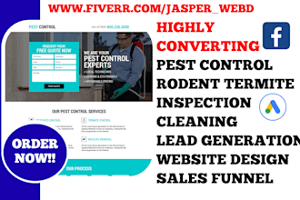 generate pest control, rodent, termite inspection cleaning leads and website