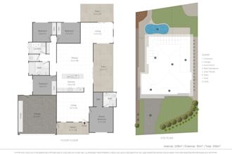 redraw 2d color floor plan for real estate agents