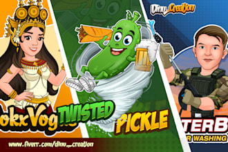 design unique cartoon mascot illustration for your logo creation