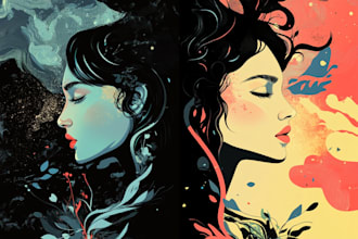 draw amazing vector illustrations in my style
