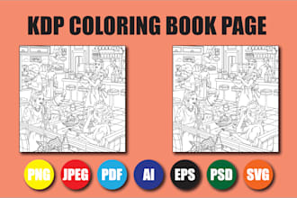 draw adult coloring books for amazon KDP
