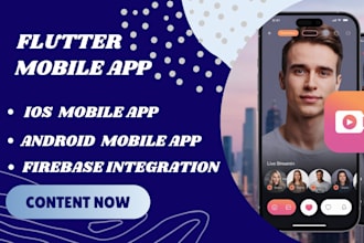 design and develop  flutter, flutter flow, mobile app, ios android app, firebase