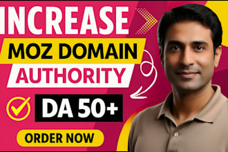 website domain authority moz da 50 plus guaranteed