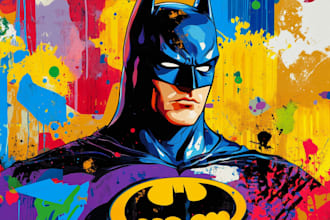 draw comic superhero pop art portraits