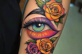 make custom tattoo design, tattoo sleeve