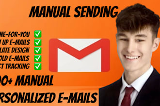 create and send follow up and cold emails manually