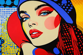 draw pop art or roy lichtenstein style