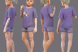 do realistic and stylized 3d character model for 3d printing, game and animation