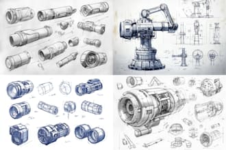 develop industrial and product design concept by sketches
