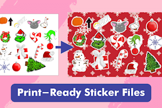 create cutlines and die cut for your stickers design
