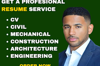 offer civil, mechanical, construction, and architecture engineering resume, CV