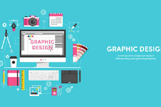 do graphics design work using adobe photoshop, adobe illustrator or indesign