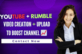 edit and upload videos on youtube and rumble with seo