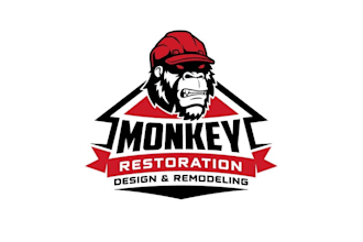 design aggressive monkey remodeling company logo