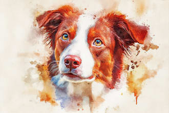 do custom watercolor pet portrait dog cat family portrait