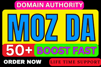 increase website moz da 50 with seo backlinks