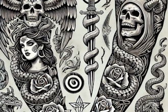 create a beautiful tattoo sleeve art