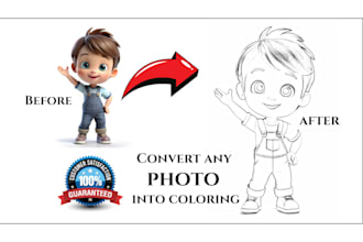 convert any photo into a coloring book page