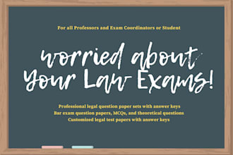 create professional legal question paper sets with answer keys