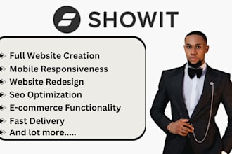 design, redesign and customize showit website and template setup showit website