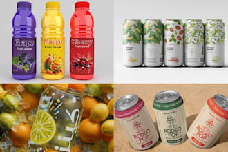 do label design for juice, energy drink, soda, can, sport drink, beverages
