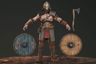 accurate 3d game character, ue5 control rig, unity texture, glb model animation