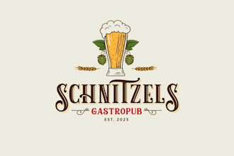 design schnitzels food and beverage  logo