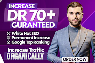 increase dr domain rating aherfs DR 70 using high authority seo backlinks