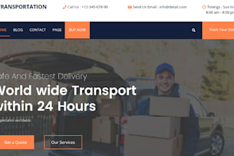build a logistics website focused on trucking, freight, cargo, and dispatch