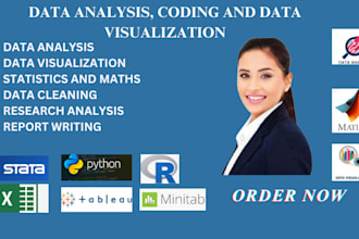 do data analysis,visualization,statistics in spss,tableau,r,python,excel,stata