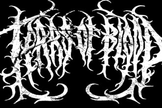 draw heavy metal, black metal, death metal font band logo