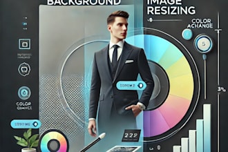 remove background for photos,image resizing and color change